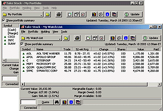 Opening multiple TakeStock windows