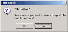 Deleting a portfolio